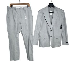 Express Suit MensGray Slim 42R Pants 34x29 Classic Prom Special Occasion New